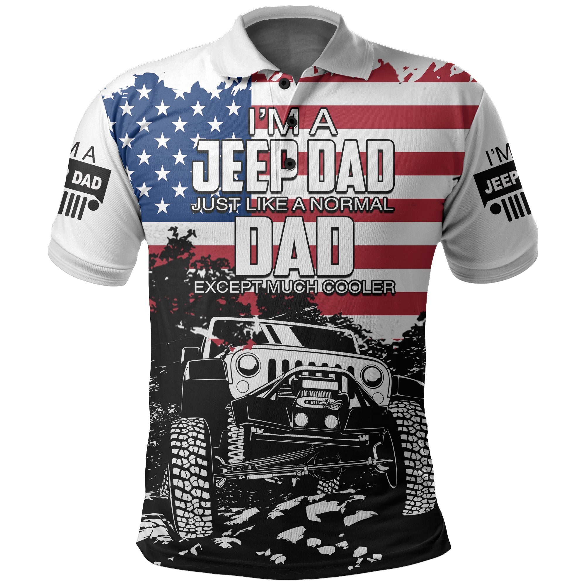 custom-personalised-father-day-polo-shirt-jeep-dad-no3-black-style