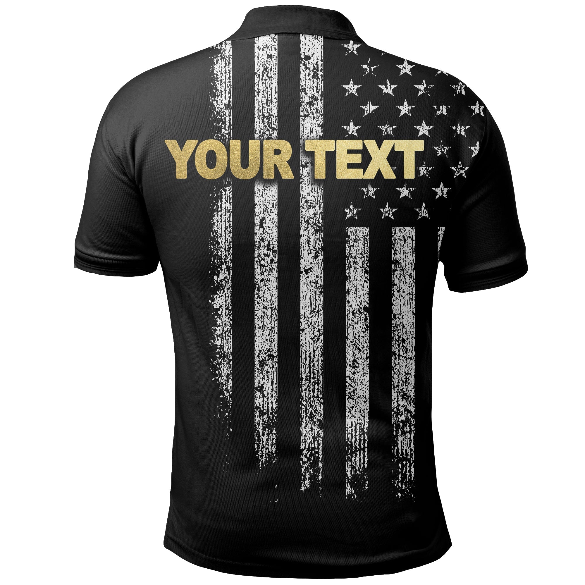 (Custom Personalised) American Flag Father Day Polo Shirt LT6
