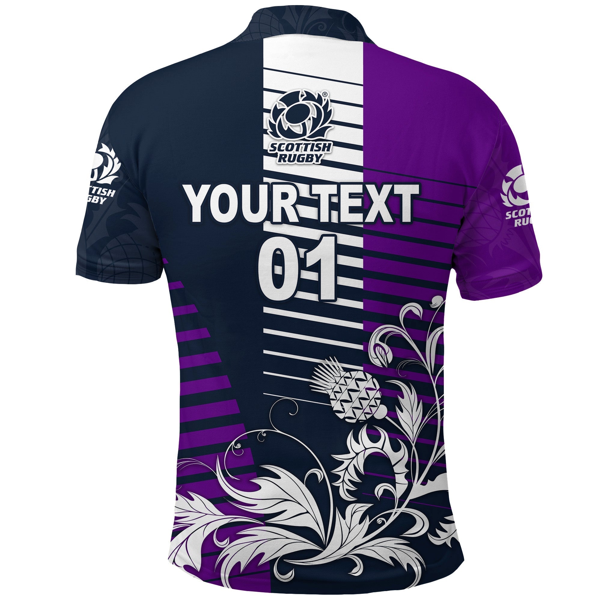 custom-personalised-scotland-rugby-polo-shirt-scottish-thistle-style-navy-purple