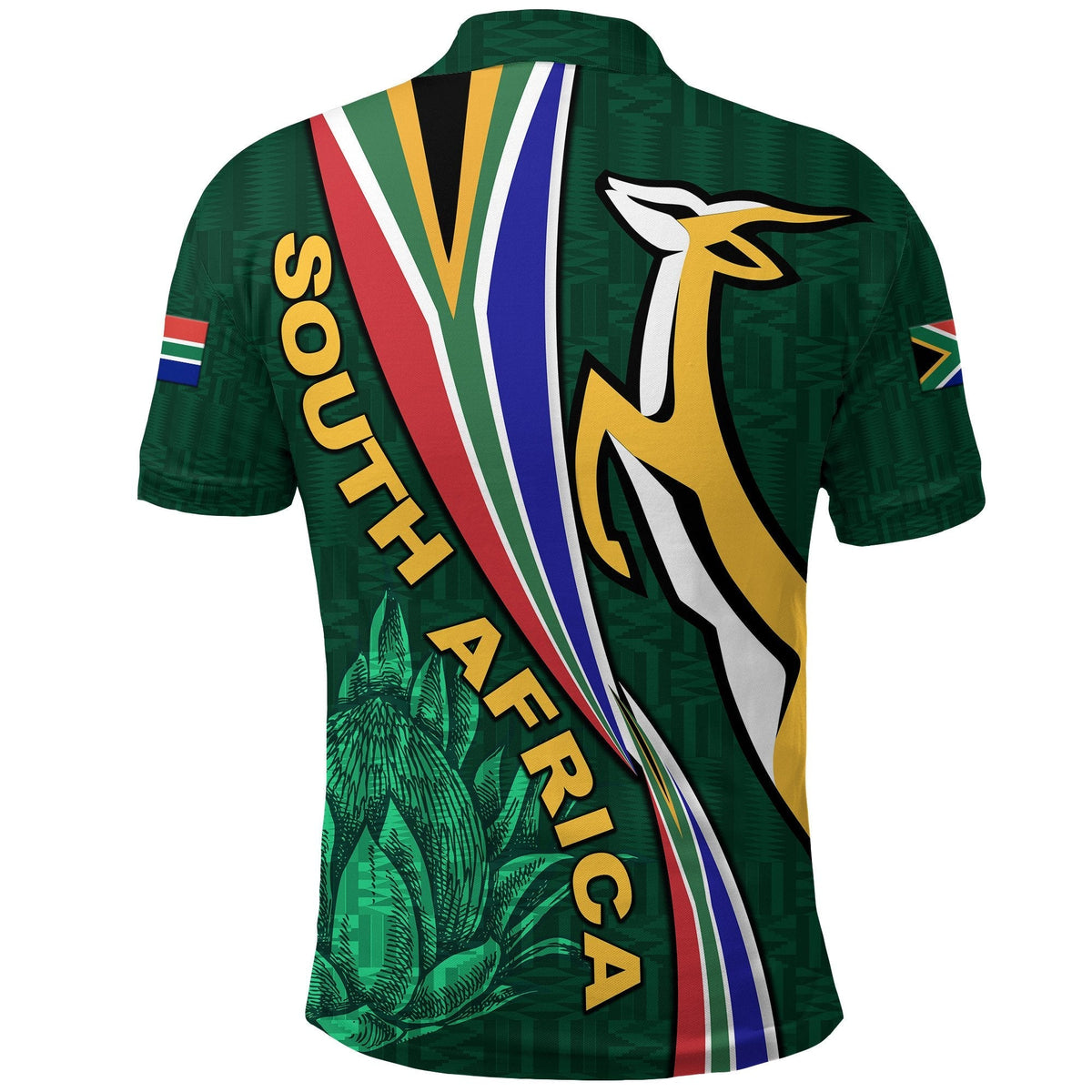 South Africa Polo Shirt Springboks Rugby Be Unique - Green – Aljaira