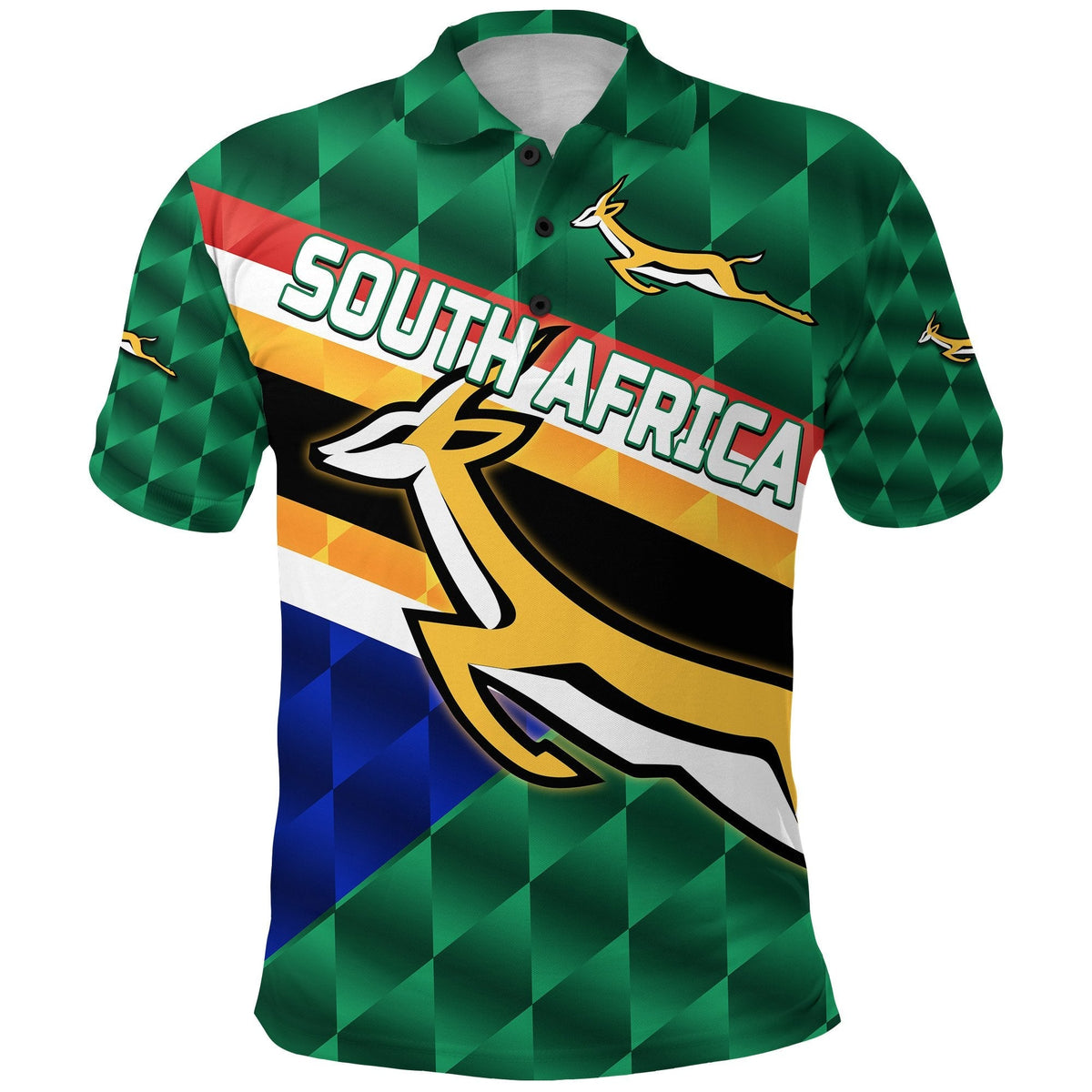 South Africa Polo Shirt Springboks Rugby Sporty Style – Aljaira