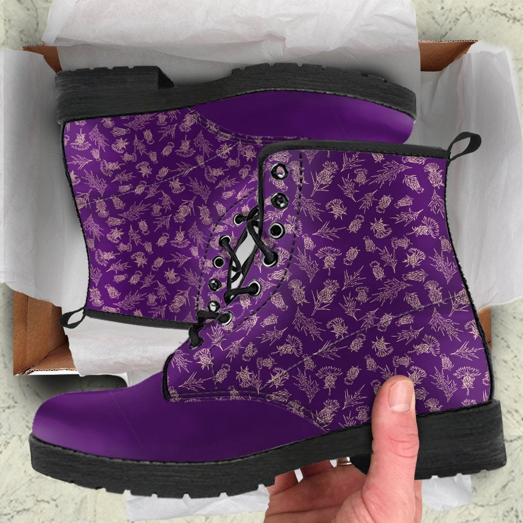 scotland-leather-boots-thistle-pattern