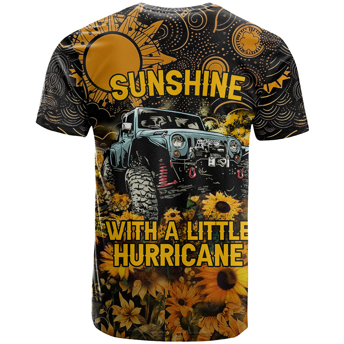 jeep-girl-sunflower-sunshine-with-a-little-hurricane-t-shirt