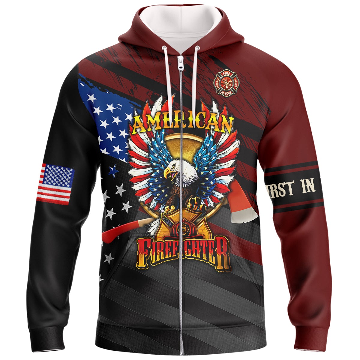 america-firefighter-3d-zipper-hoodie-gift-for-firefighter