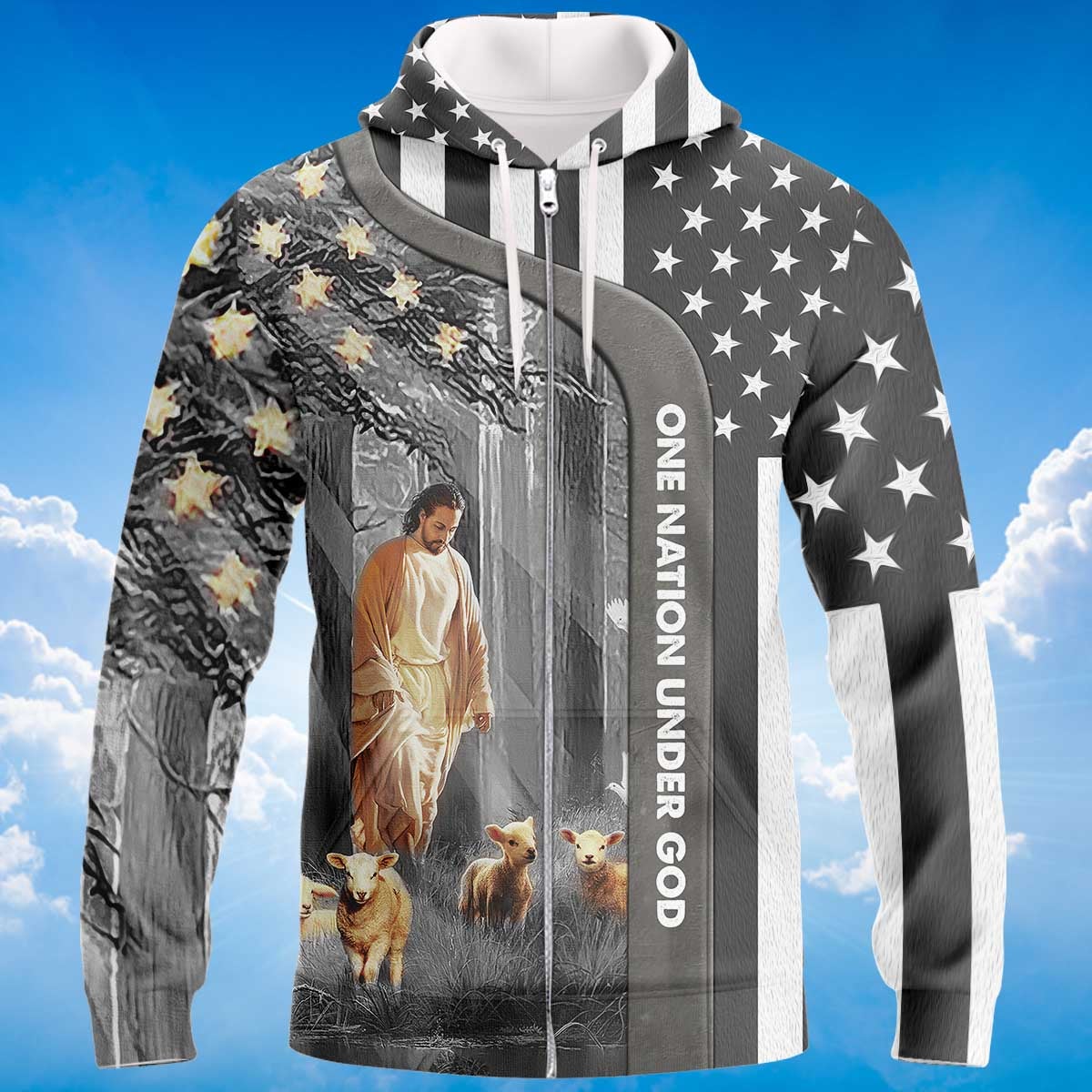 america-one-nation-under-god-zipper-hoodie-jesus-and-lamb-zipper-hoodie