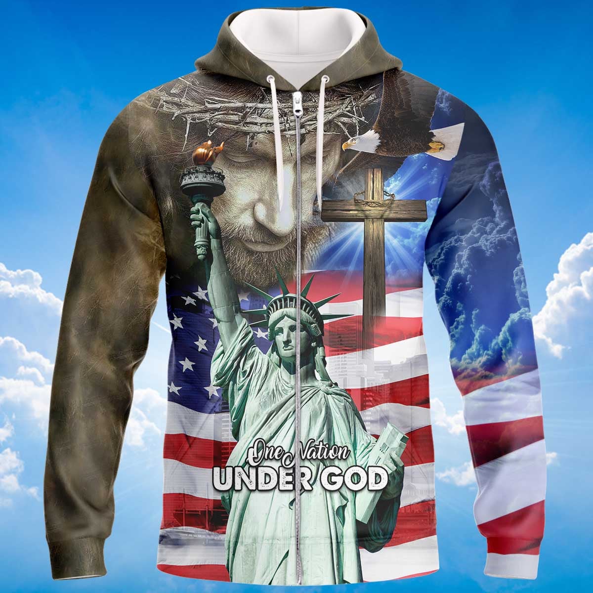 america-under-god-statue-of-liberty-zipper-hoodie