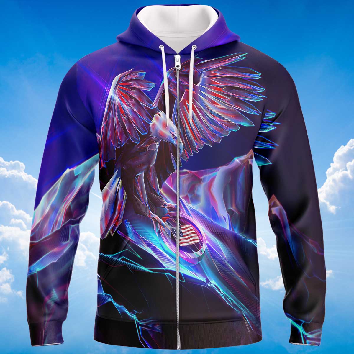 american-abstract-eagle-zipper-hoodie