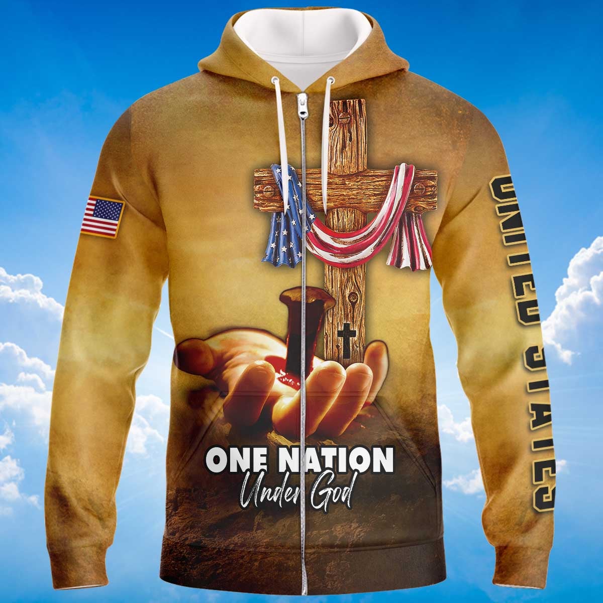 america-under-god-nailed-in-hand-zipper-hoodie