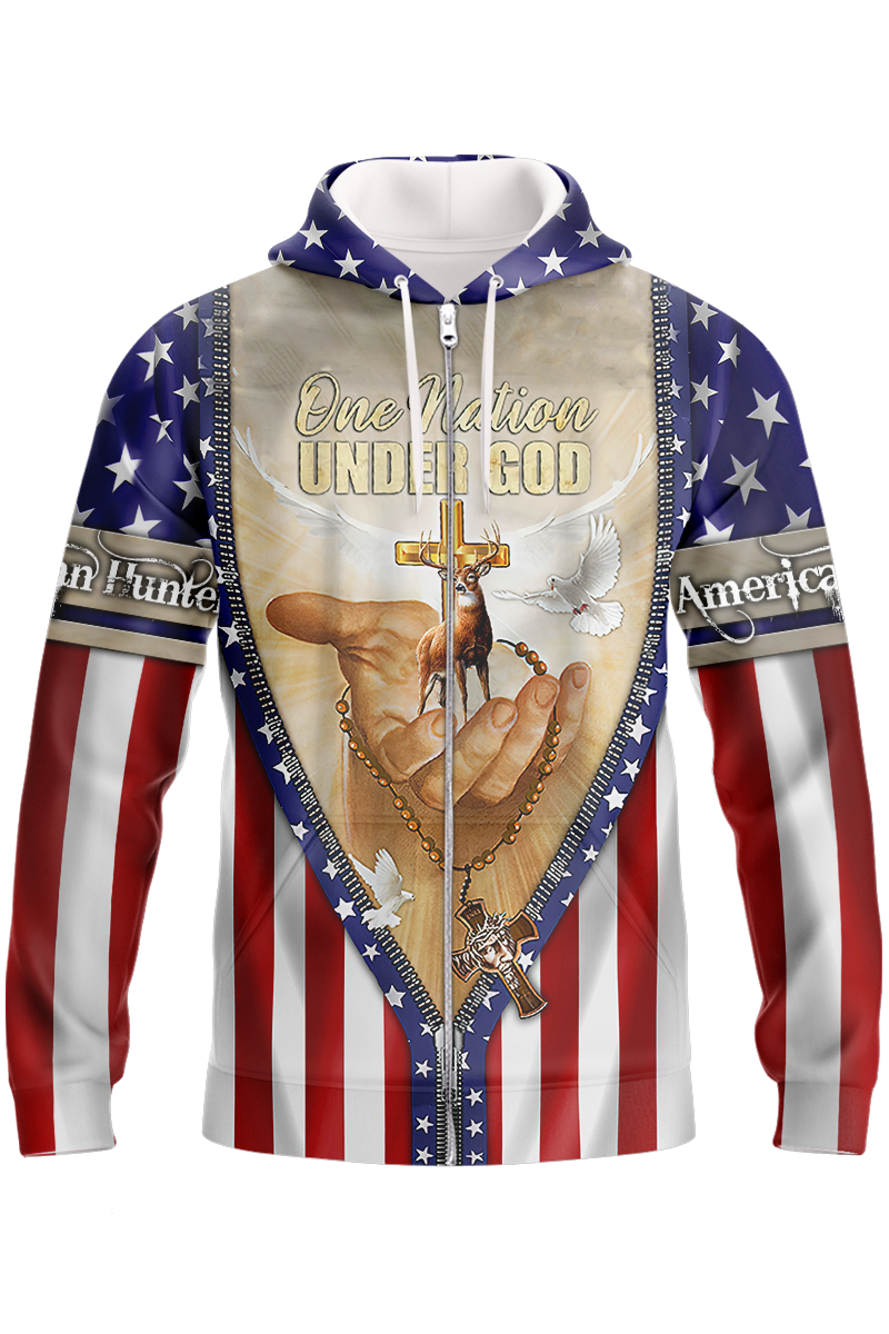 american-hunter-zipper-hoodie-one-nation-under-god-zipper-hoodie