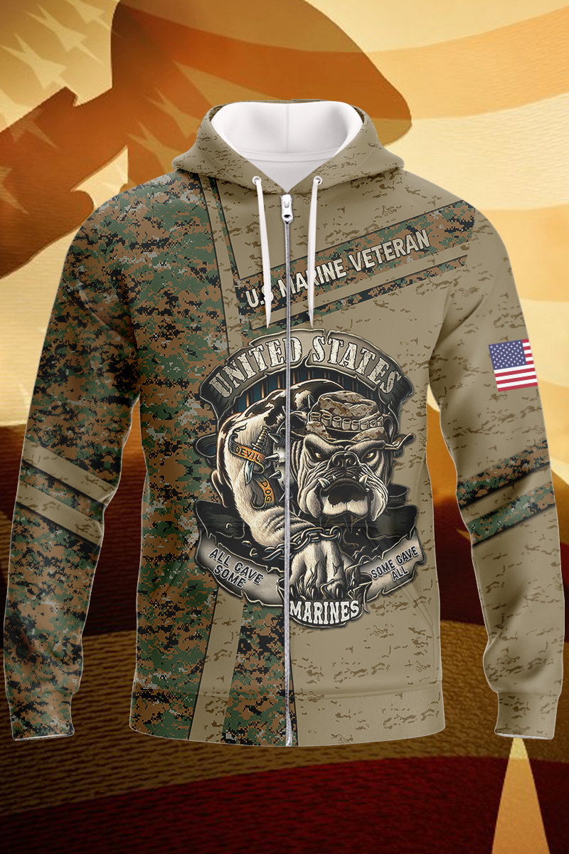 all-gave-some-marines-some-gave-all-3d-zipper-hoodie