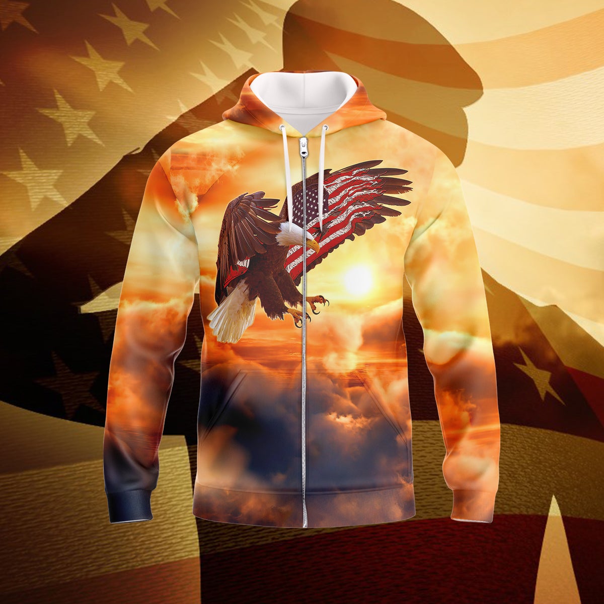 america-eagle-3d-zipper-hoodie