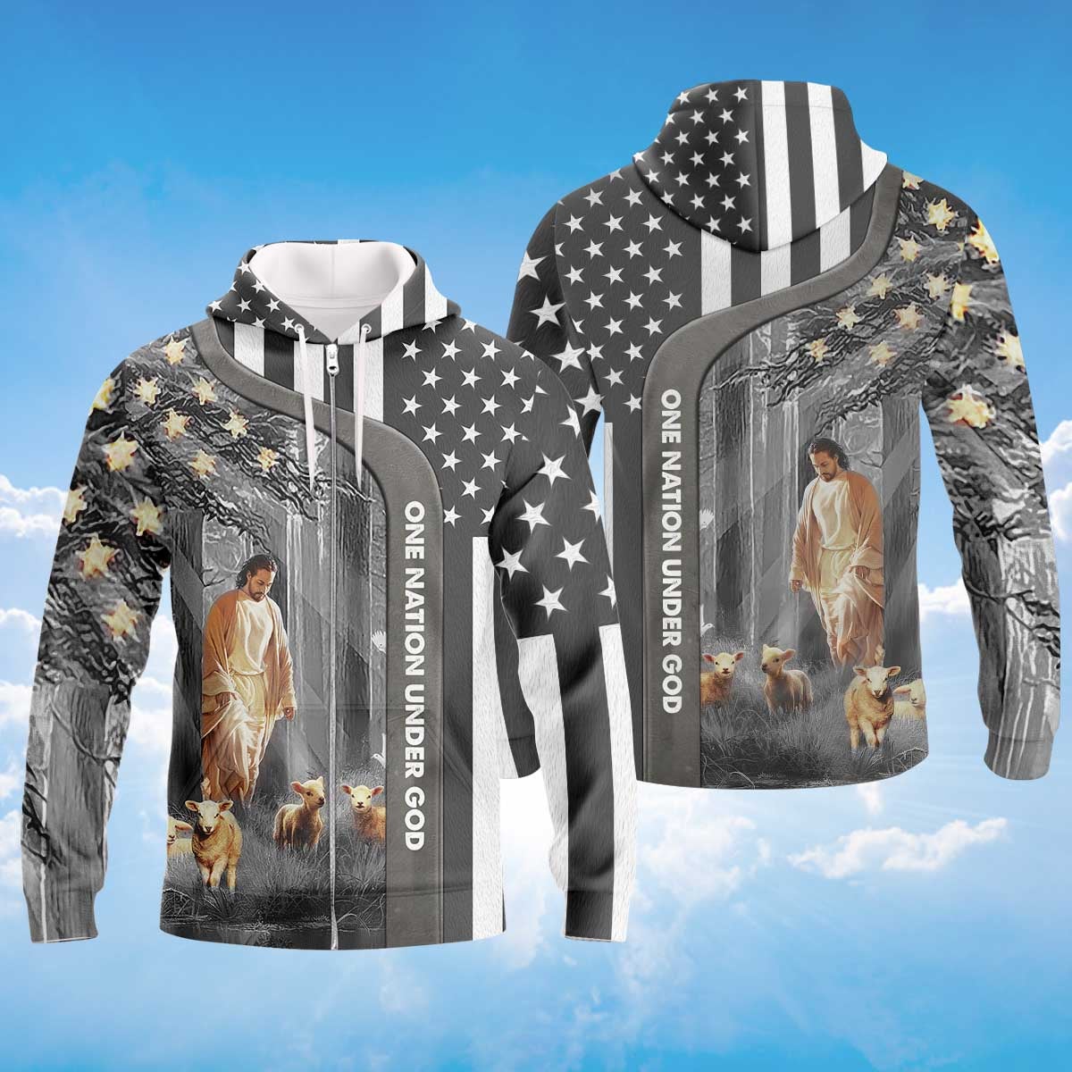 america-one-nation-under-god-zipper-hoodie-jesus-and-lamb-zipper-hoodie