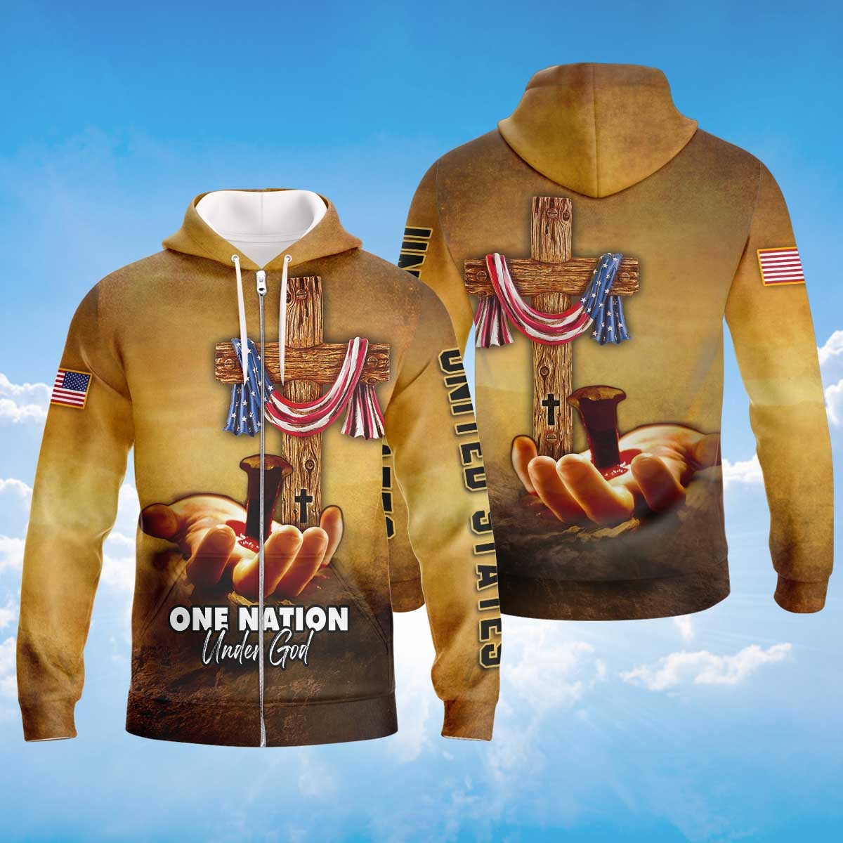 america-under-god-nailed-in-hand-zipper-hoodie