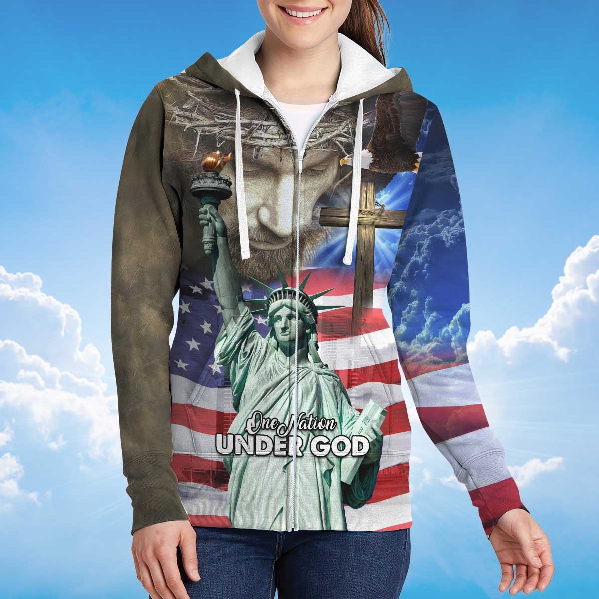 america-under-god-statue-of-liberty-zipper-hoodie