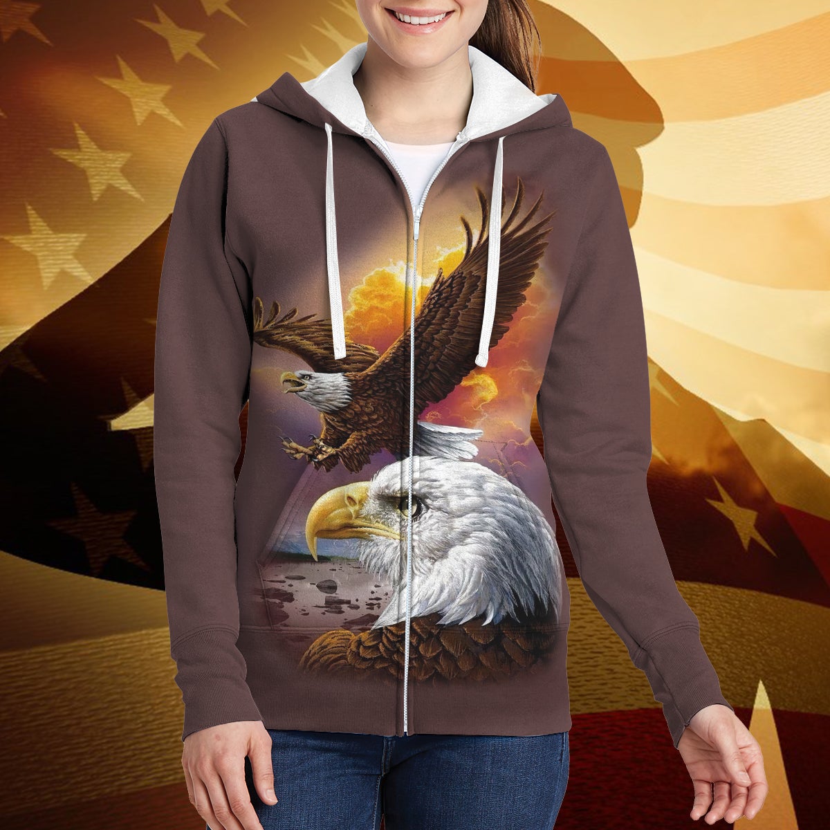 america-and-eagle-3d-zipper-hoodie