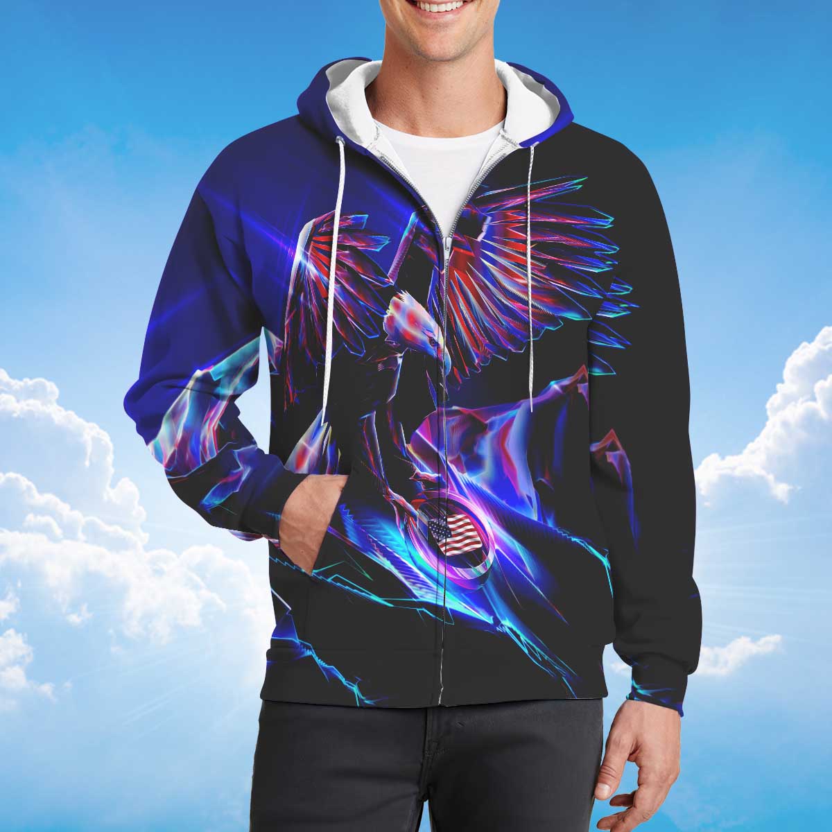 american-abstract-eagle-zipper-hoodie