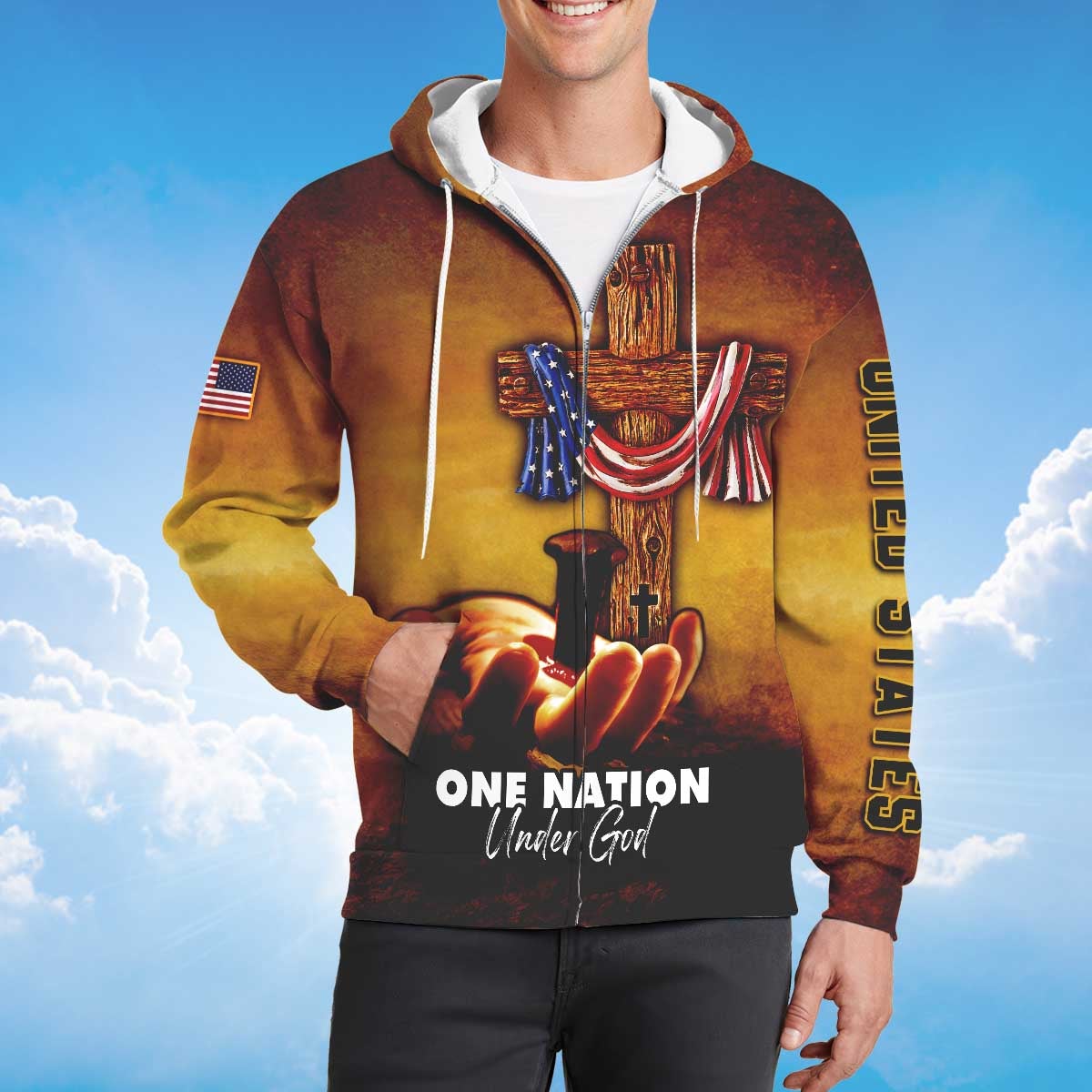 america-under-god-nailed-in-hand-zipper-hoodie